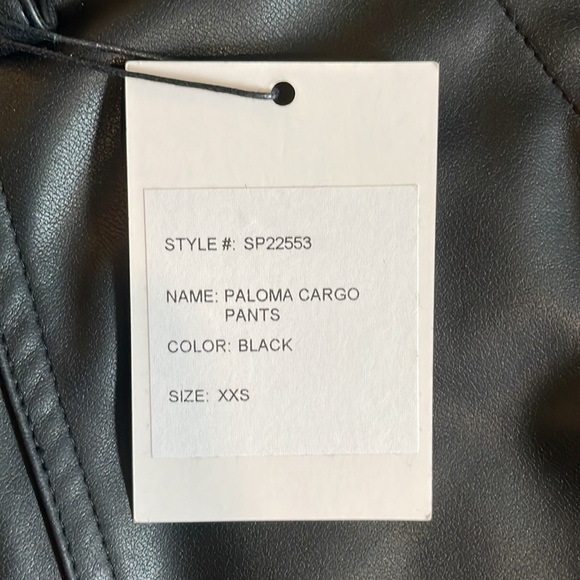 NWT Generation Love Paloma Vegan Leather Cargo Pants - Picture 6 of 10